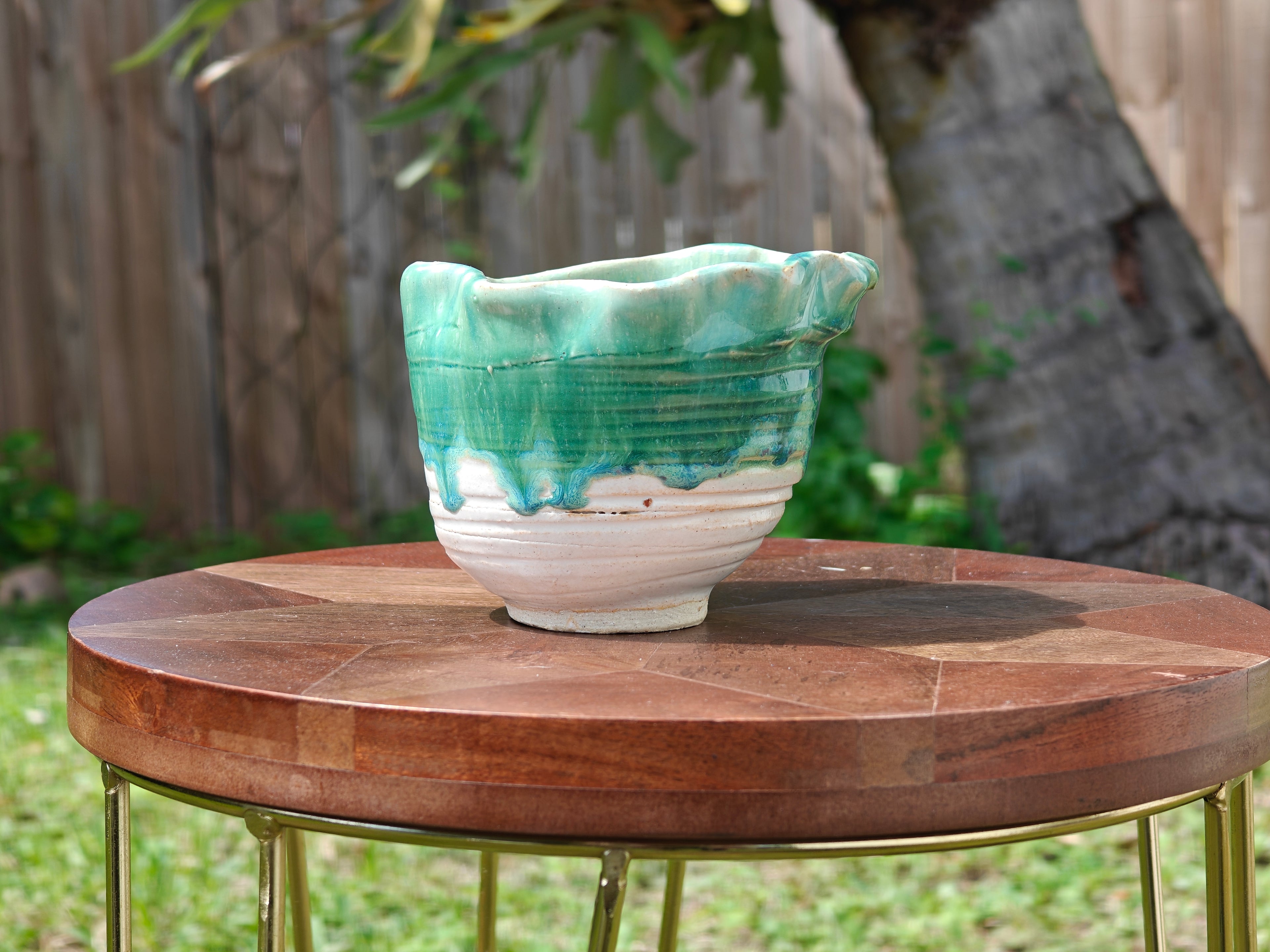 Wavy Rim Pot - 4" Pot