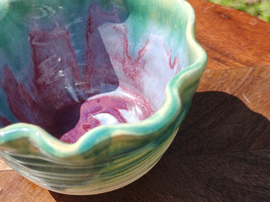 Wavy Rim Pot - 4" Pot